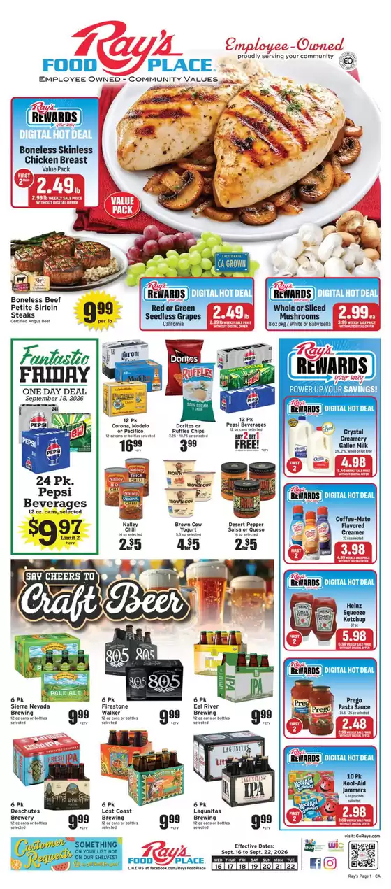 Ray's Food catalogue | Rays Food weekly ad | 2026-09-16T00:00:00.000Z - 2026-09-22T00:00:00.000Z