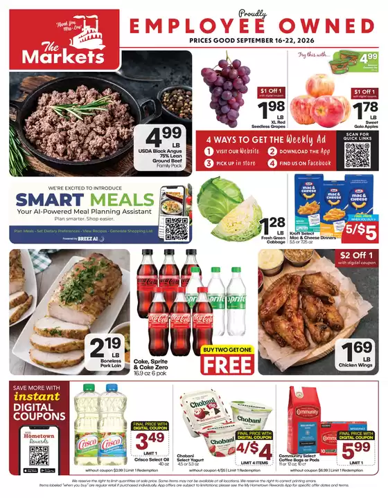 The Markets catalogue | The Markets weekly ad | 2026-09-16T00:00:00.000Z - 2026-09-22T00:00:00.000Z