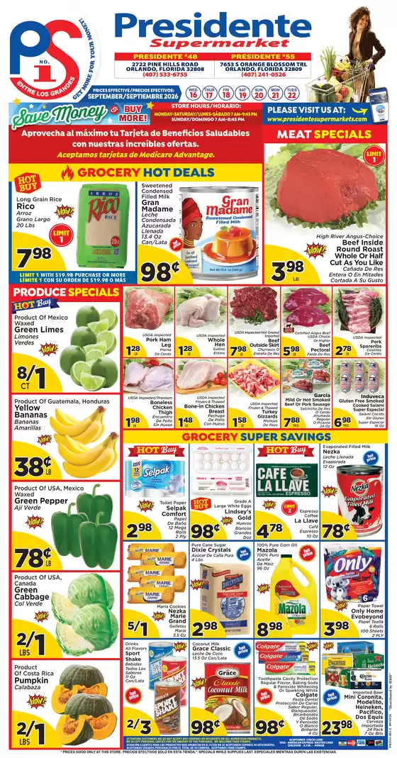 Presidente catalogue in Orlando FL | Our best offers for you | 2026-09-16T00:00:00.000Z - 2026-09-22T00:00:00.000Z