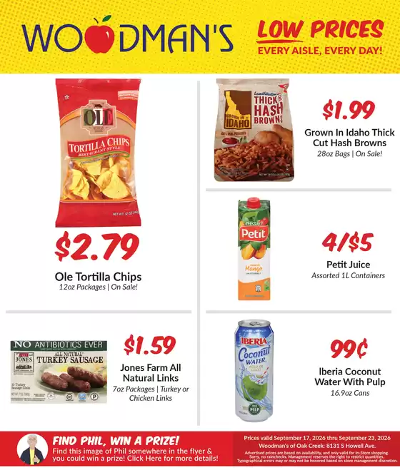 Woodman's catalogue | Great offer for bargain hunters | 2026-09-17T00:00:00.000Z - 2026-09-23T00:00:00.000Z