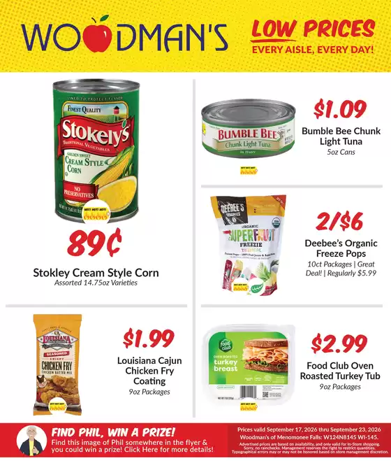 Woodman's catalogue | Current bargains and offers | 2026-09-17T00:00:00.000Z - 2026-09-23T00:00:00.000Z