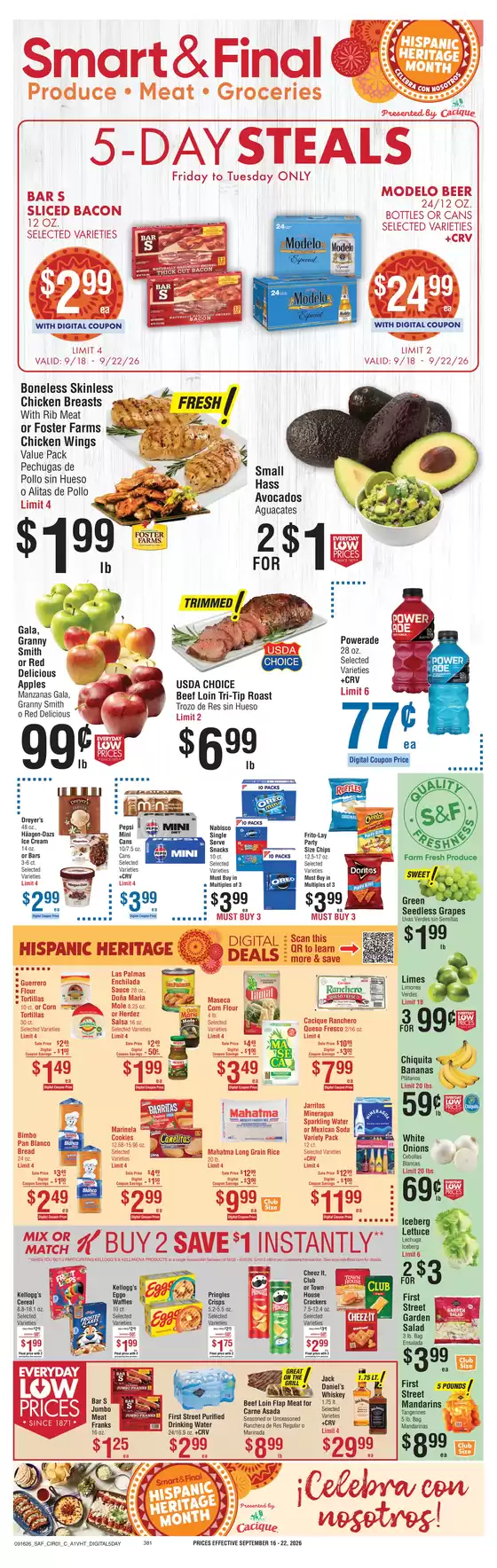 Smart & Final catalogue in San Ysidro CA | Current special promotions | 2026-09-18T00:00:00.000Z - 2026-09-22T00:00:00.000Z