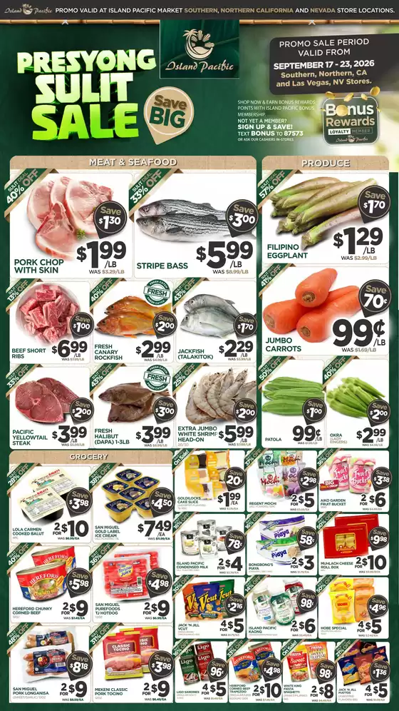 Island Pacific Market catalogue in San Diego CA | IP Freshop Weekly Full Ad SEPT 17 23 2026 | 2026-09-17T00:00:00.000Z - 2026-09-23T00:00:00.000Z