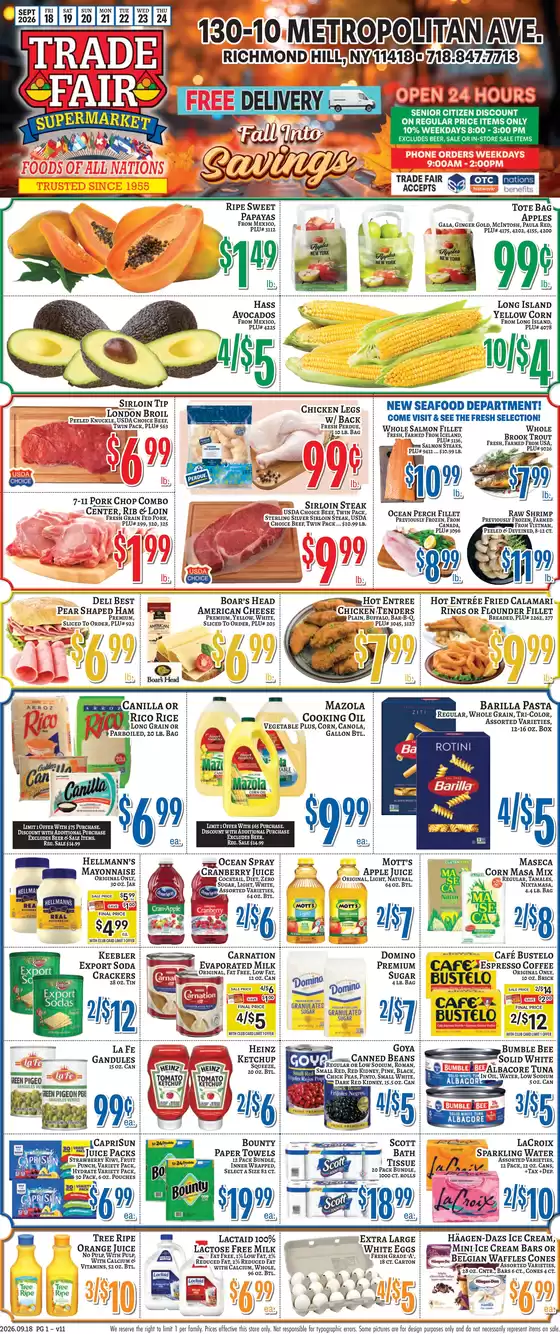 Trade Fair Supermarket catalogue | Discounts and promotions | 2026-09-18T00:00:00.000Z - 2026-09-24T00:00:00.000Z