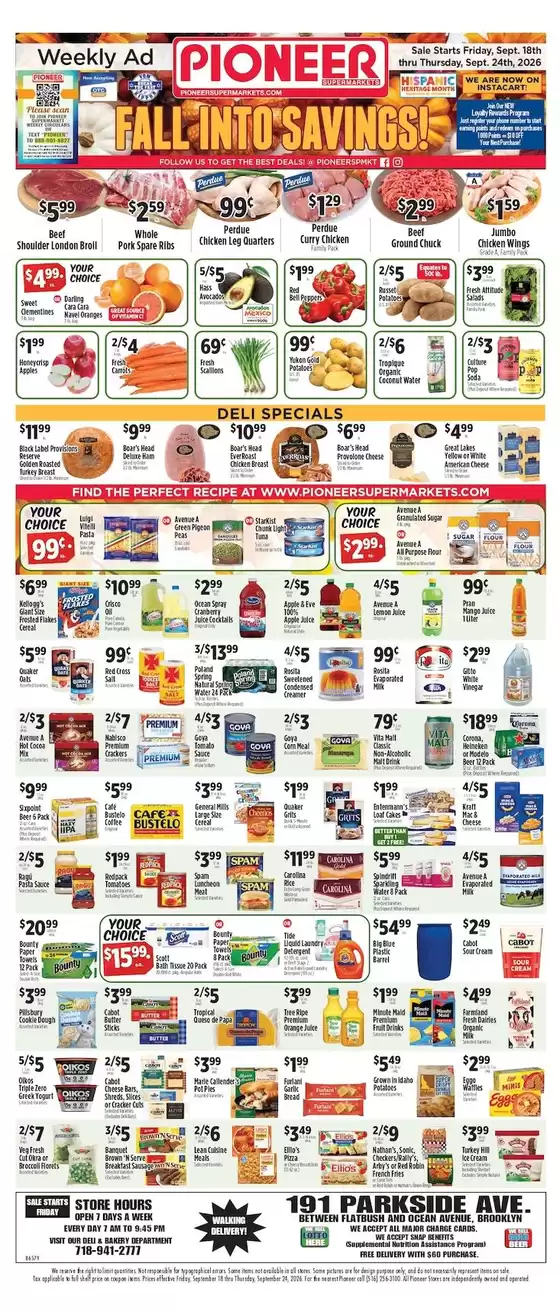 Pioneer Supermarkets catalogue | Discounts and promotions | 2026-09-18T00:00:00.000Z - 2026-09-24T00:00:00.000Z