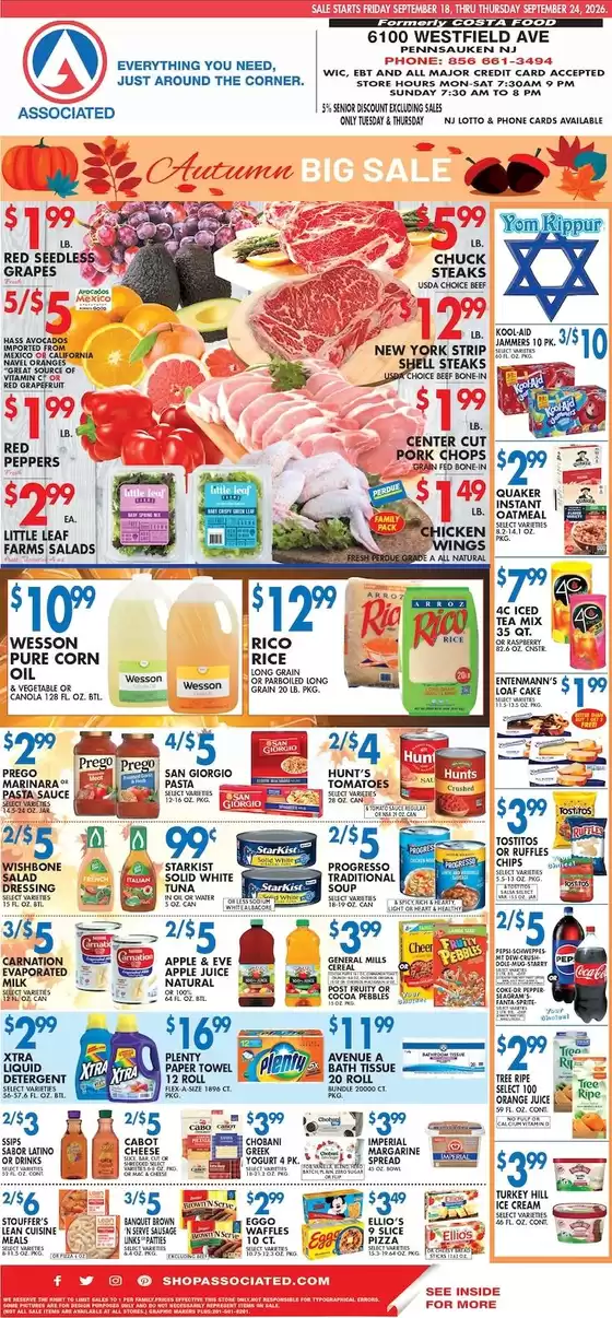 Associated catalogue | Associated weekly ad | 2026-09-18T00:00:00.000Z - 2026-09-24T00:00:00.000Z