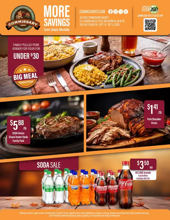 Commissary catalogue in Oyster Bay NY | Flyer Commissary | 2026-09-21T00:00:00.000Z - 2026-10-04T00:00:00.000Z