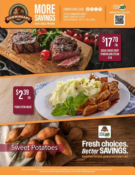 Commissary catalogue | Great discounts on selected products | 2026-09-21T00:00:00.000Z - 2026-10-04T00:00:00.000Z