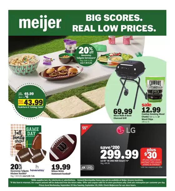 Meijer catalogue | big stores real low prices | 2026-09-23T00:00:00.000Z - 2026-09-29T00:00:00.000Z