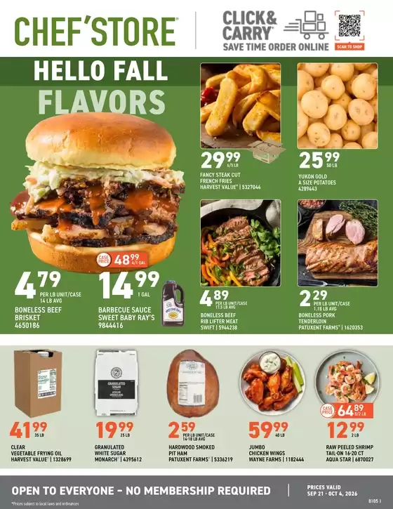 Chef'Store catalogue | Chef'Store weekly ad | 2026-09-21T00:00:00.000Z - 2026-10-04T00:00:00.000Z