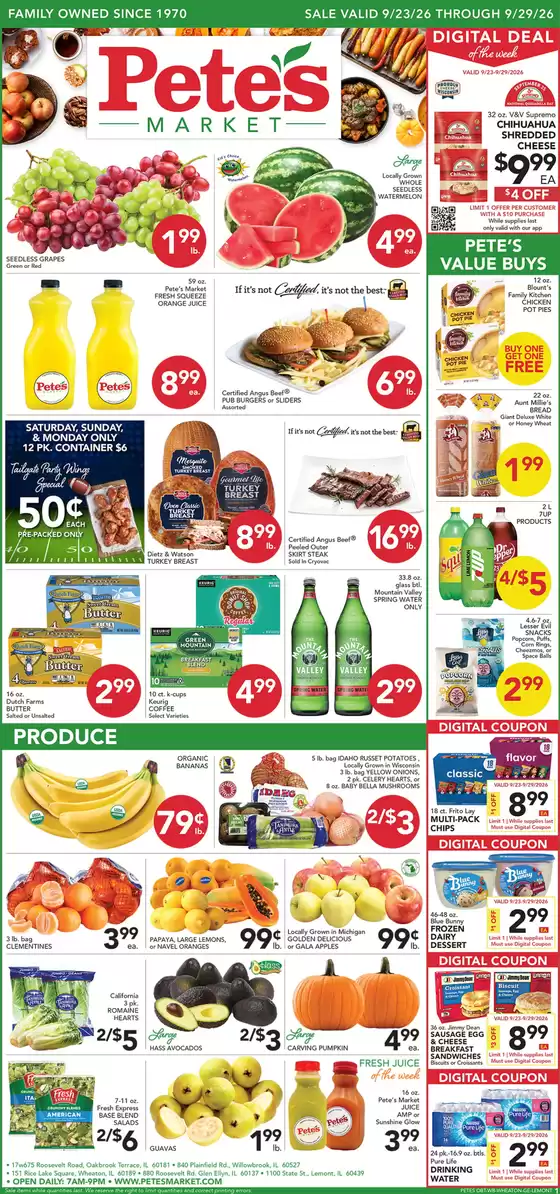 Pete's Fresh Market catalogue in Schaumburg IL | Our best deals for you | 2026-09-23T00:00:00.000Z - 2026-09-29T00:00:00.000Z