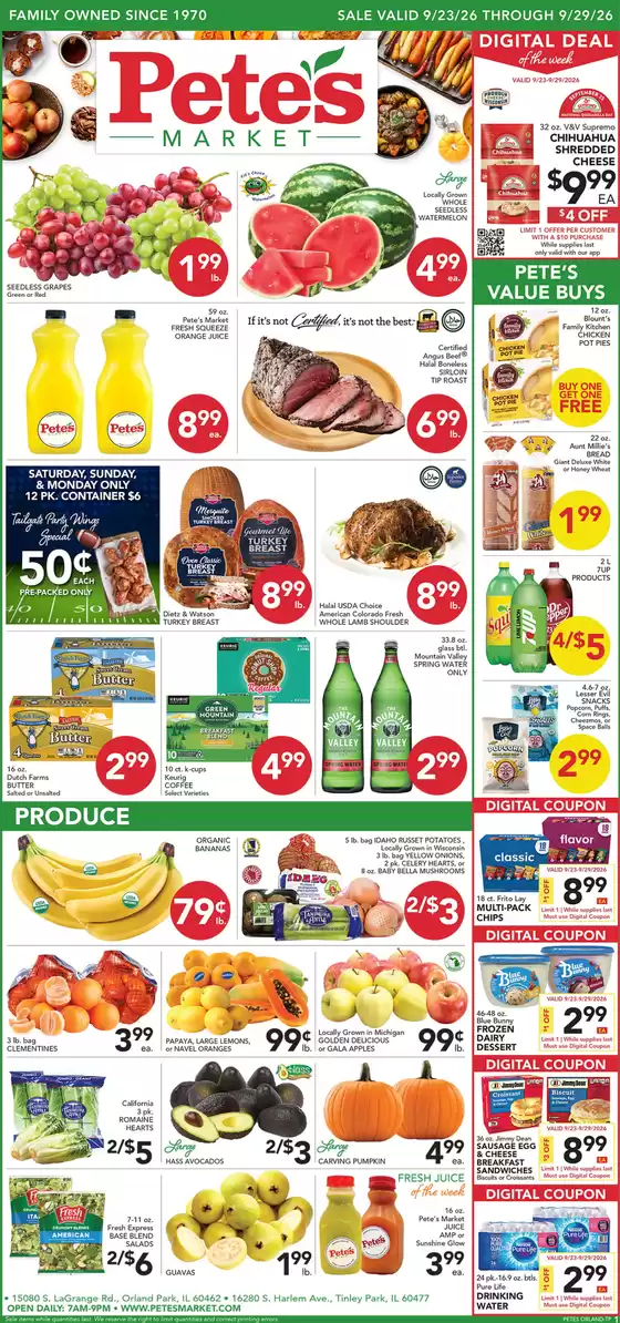 Pete's Fresh Market catalogue | Current special promotions | 2026-09-23T00:00:00.000Z - 2026-09-29T00:00:00.000Z