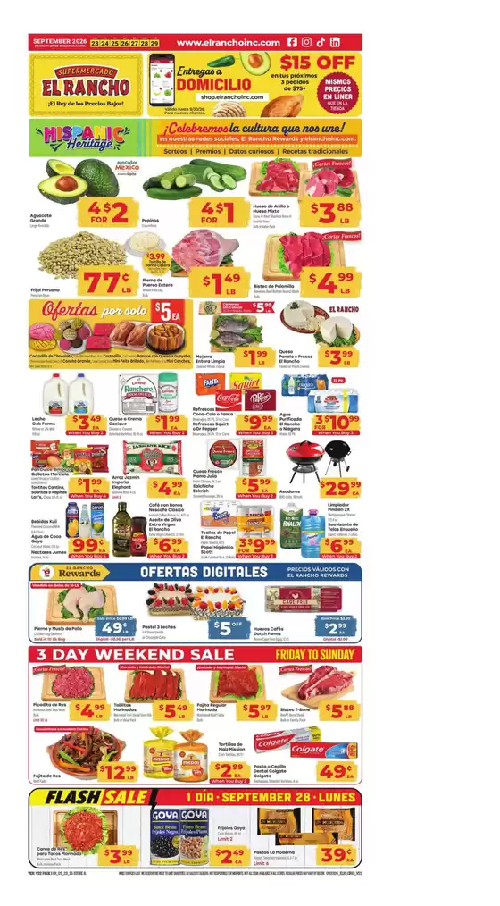 Supermercado El Rancho catalogue in Dallas TX | Weekly Ad | 2026-09-23T00:00:00.000Z - 2026-09-29T00:00:00.000Z