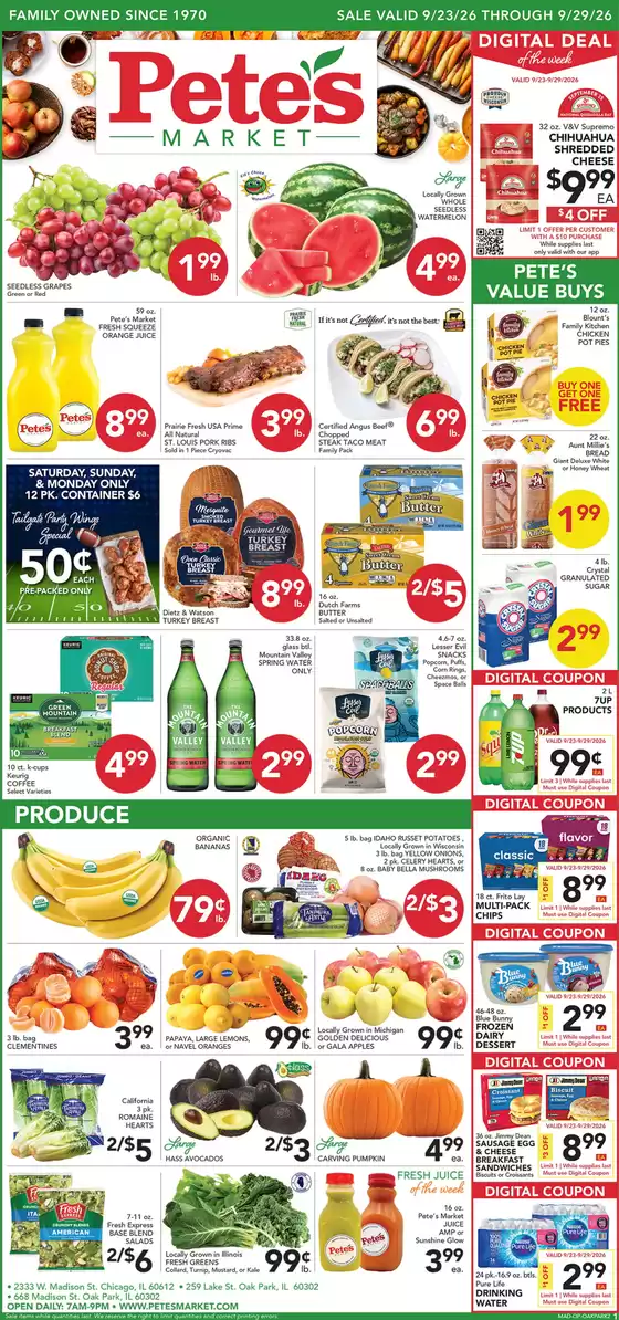 Pete's Fresh Market catalogue | Attractive special offers for everyone | 2026-09-23T00:00:00.000Z - 2026-09-29T00:00:00.000Z