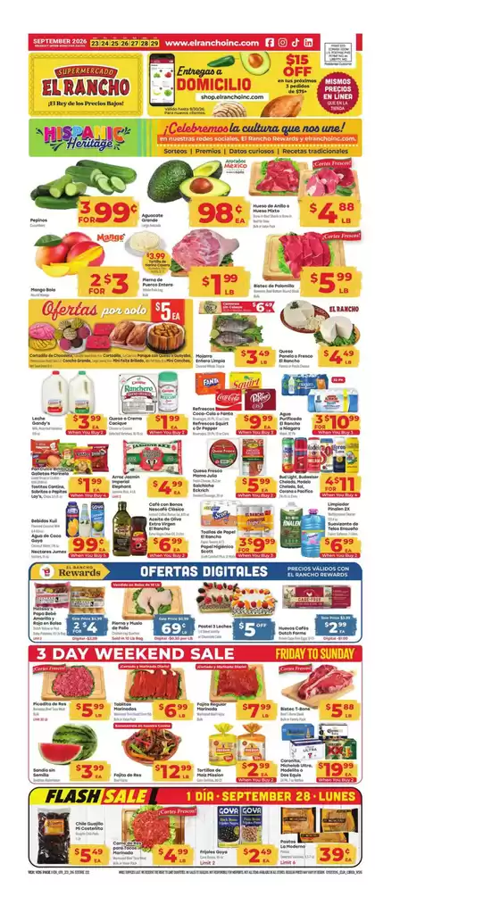 Supermercado El Rancho catalogue | Weekly Ad | 2026-09-23T00:00:00.000Z - 2026-09-29T00:00:00.000Z
