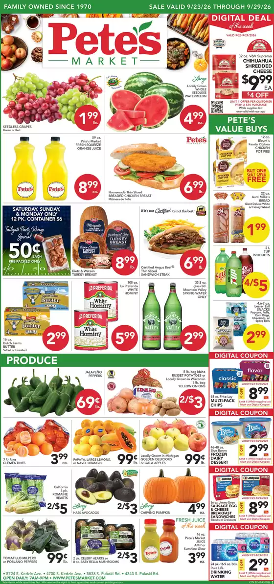 Pete's Fresh Market catalogue | Discover attractive offers | 2026-09-23T00:00:00.000Z - 2026-09-29T00:00:00.000Z
