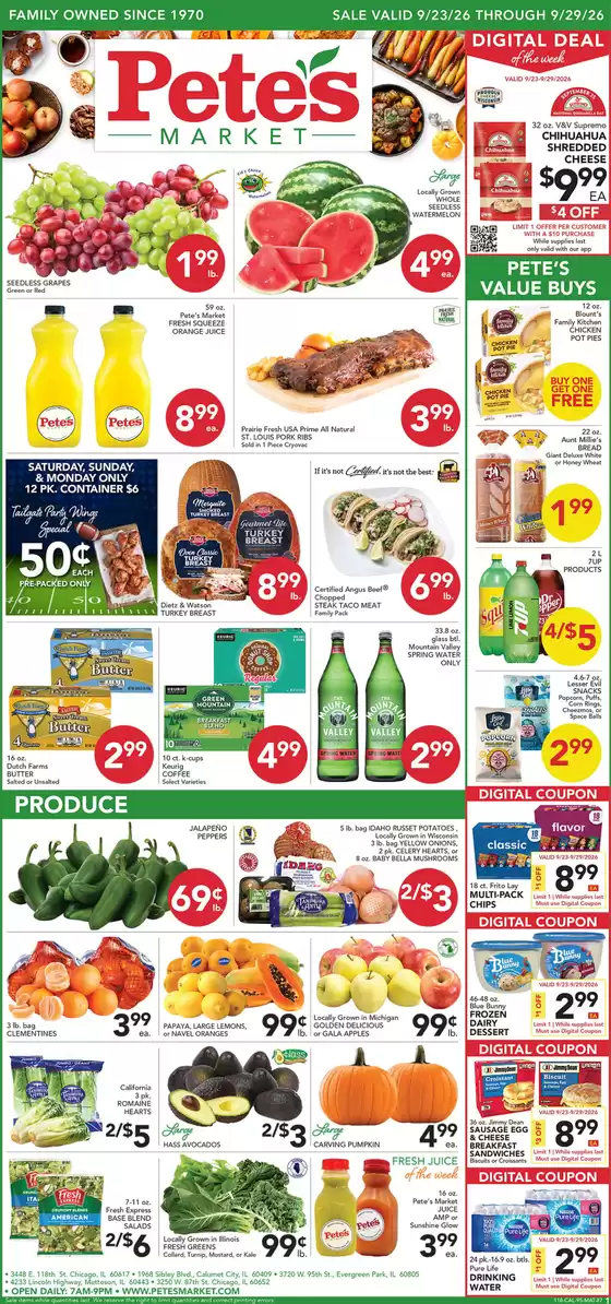 Pete's Fresh Market catalogue | Our best bargains | 2026-09-23T00:00:00.000Z - 2026-09-29T00:00:00.000Z