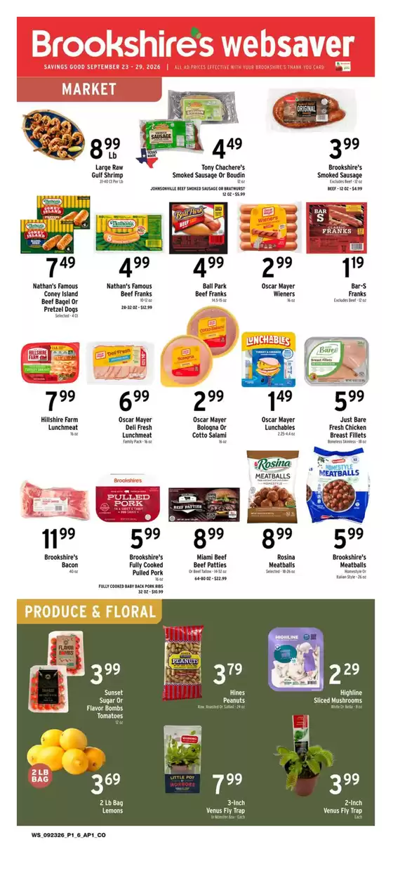 Brookshire's catalogue | Great offer for bargain hunters | 2026-09-23T00:00:00.000Z - 2026-09-29T00:00:00.000Z