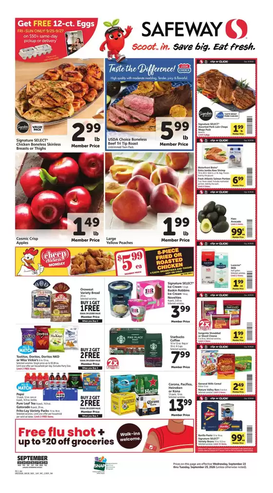 Safeway catalogue | Top deals for all customers | 2026-09-23T00:00:00.000Z - 2026-09-29T00:00:00.000Z