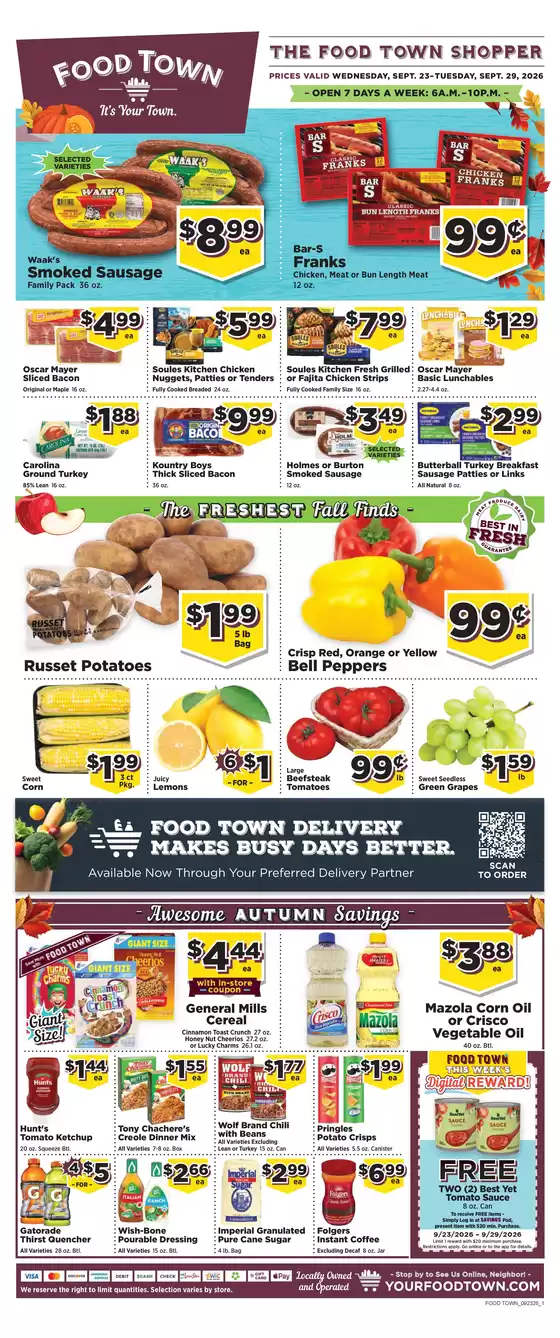 Food Town catalogue | FoodTownAdCircular | 2026-09-23T00:00:00.000Z - 2026-10-07T00:00:00.000Z