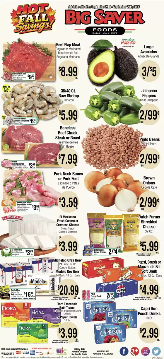 Big Saver Foods catalogue in Monterey Park CA | Big Saver Foods Weekly Special | 2026-09-23T00:00:00.000Z - 2026-09-29T00:00:00.000Z