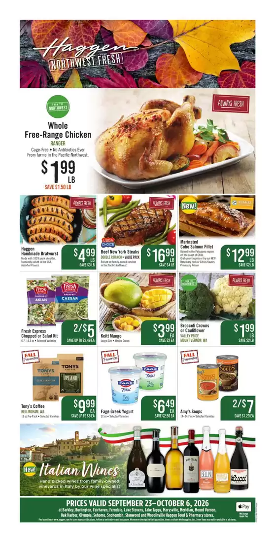 Haggen Food catalogue in Tumwater WA | Weekly Flyer | 2026-09-23T00:00:00.000Z - 2026-10-06T00:00:00.000Z