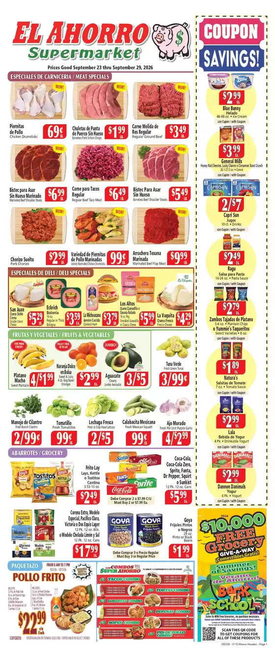 El Ahorro catalogue in Pasadena TX | Great offer for bargain hunters | 2026-09-23T00:00:00.000Z - 2026-10-13T00:00:00.000Z