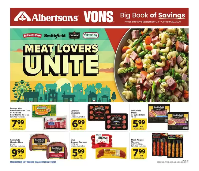 Albertsons catalogue in Monterey Park CA | Albertsons - SoCal - BBS | 2026-09-23T00:00:00.000Z - 2026-10-20T00:00:00.000Z