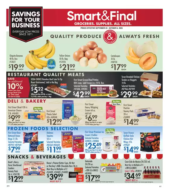 Smart & Final catalogue in Gold River CA | Business & Club Savings (09/23/26 - 10/06/26) | 2026-09-23T00:00:00.000Z - 2026-10-06T00:00:00.000Z