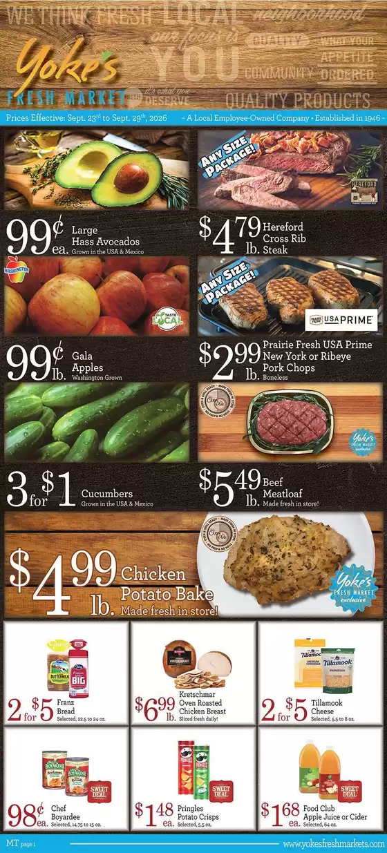 Yoke's Fresh Market catalogue | Our best bargains | 2026-09-23T00:00:00.000Z - 2026-09-29T00:00:00.000Z