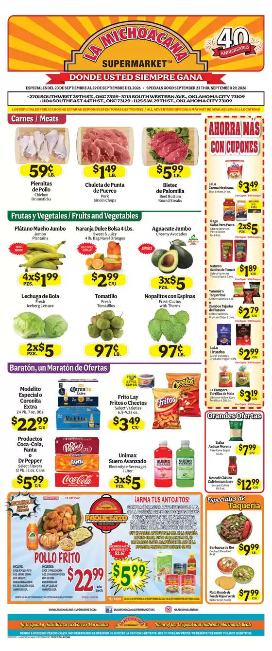 La Michoacana catalogue | Exclusive bargains | 2026-09-23T00:00:00.000Z - 2026-09-29T00:00:00.000Z