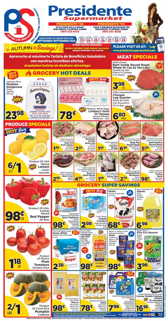 Presidente catalogue | Top deals for all customers | 2026-09-23T00:00:00.000Z - 2026-09-29T00:00:00.000Z