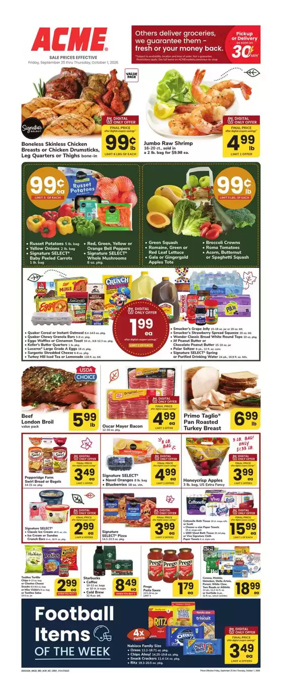 ACME catalogue in Yonkers NY | Weekly Ad | 2026-09-25T00:00:00.000Z - 2026-10-01T00:00:00.000Z