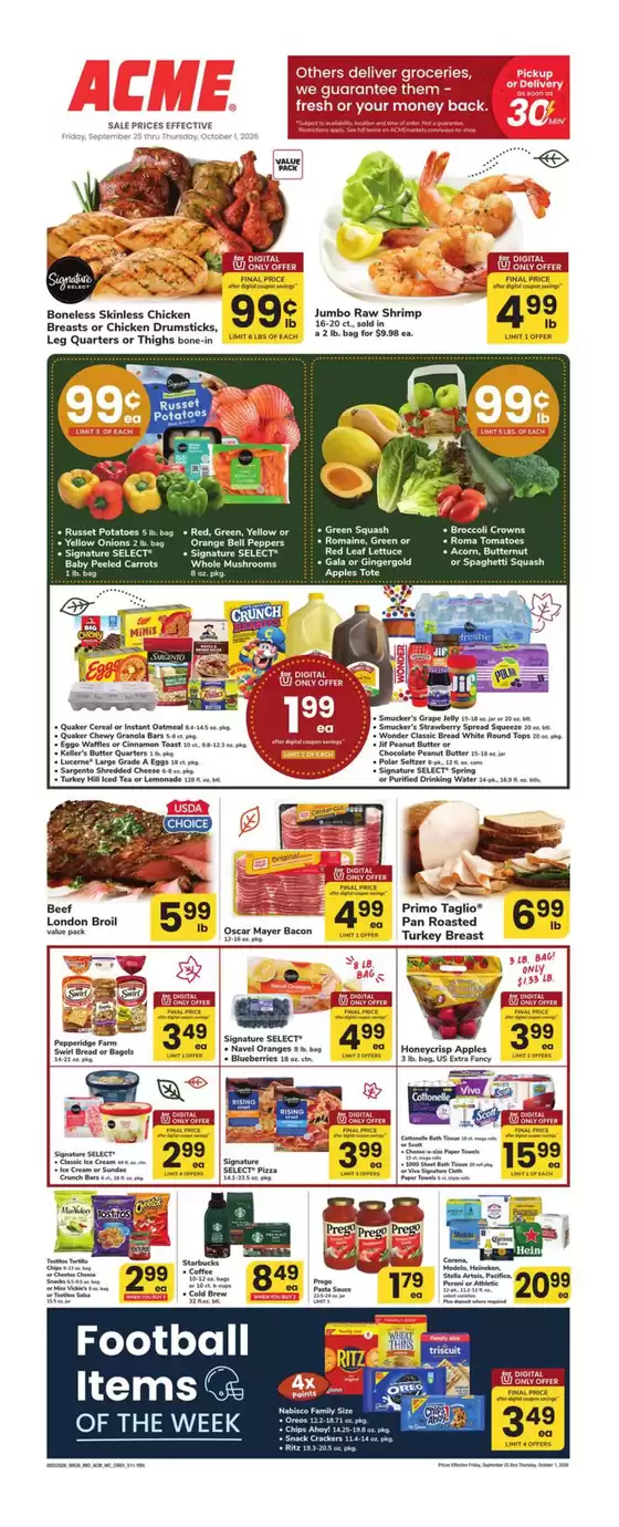 ACME catalogue in Cold Spring Harbor NY | Weekly Ad | 2026-09-25T00:00:00.000Z - 2026-10-01T00:00:00.000Z