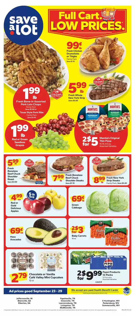 Save a Lot catalogue in Hazel Green AL | Top deals and discounts | 2026-09-23T00:00:00.000Z - 2026-09-29T00:00:00.000Z