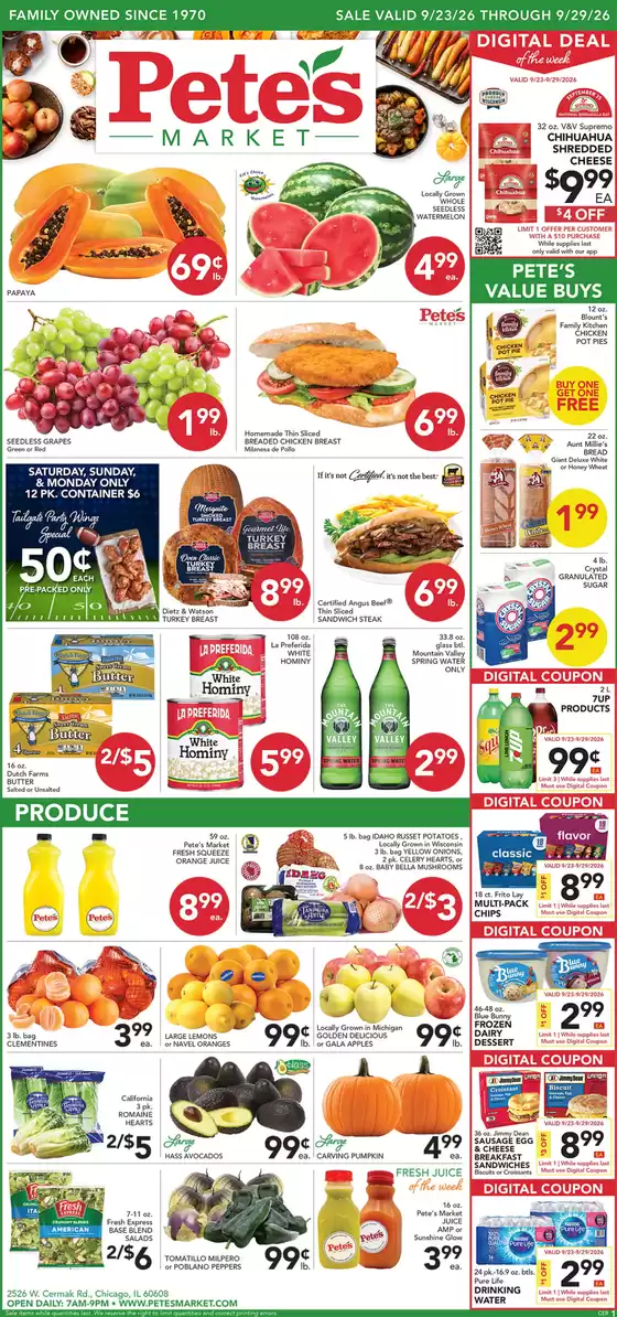 Pete's Fresh Market catalogue | Special offers for you | 2026-09-23T00:00:00.000Z - 2026-09-29T00:00:00.000Z
