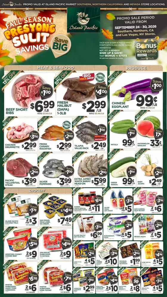 Island Pacific Market catalogue in Moraga CA | IP Freshop Weekly Full Ad SEPT 24 30 2026 | 2026-09-24T00:00:00.000Z - 2026-09-30T00:00:00.000Z