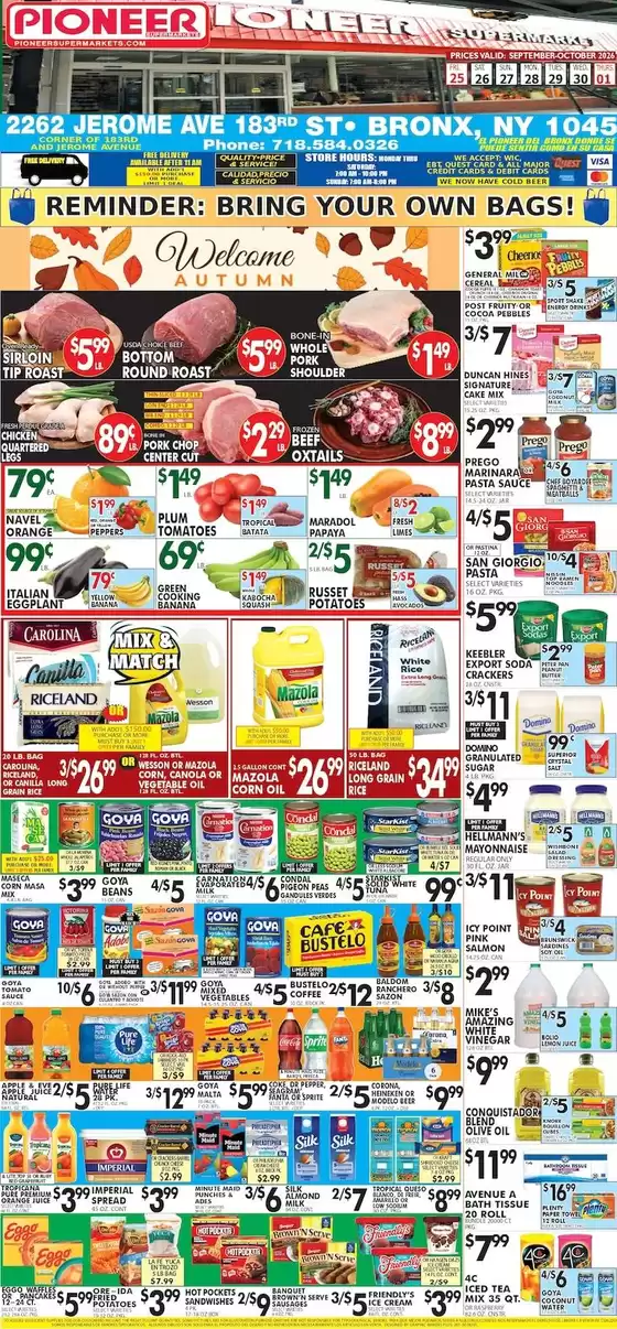 Pioneer Supermarkets catalogue in Lodi NJ | Offers for bargain hunters | 2026-09-25T00:00:00.000Z - 2026-10-01T00:00:00.000Z