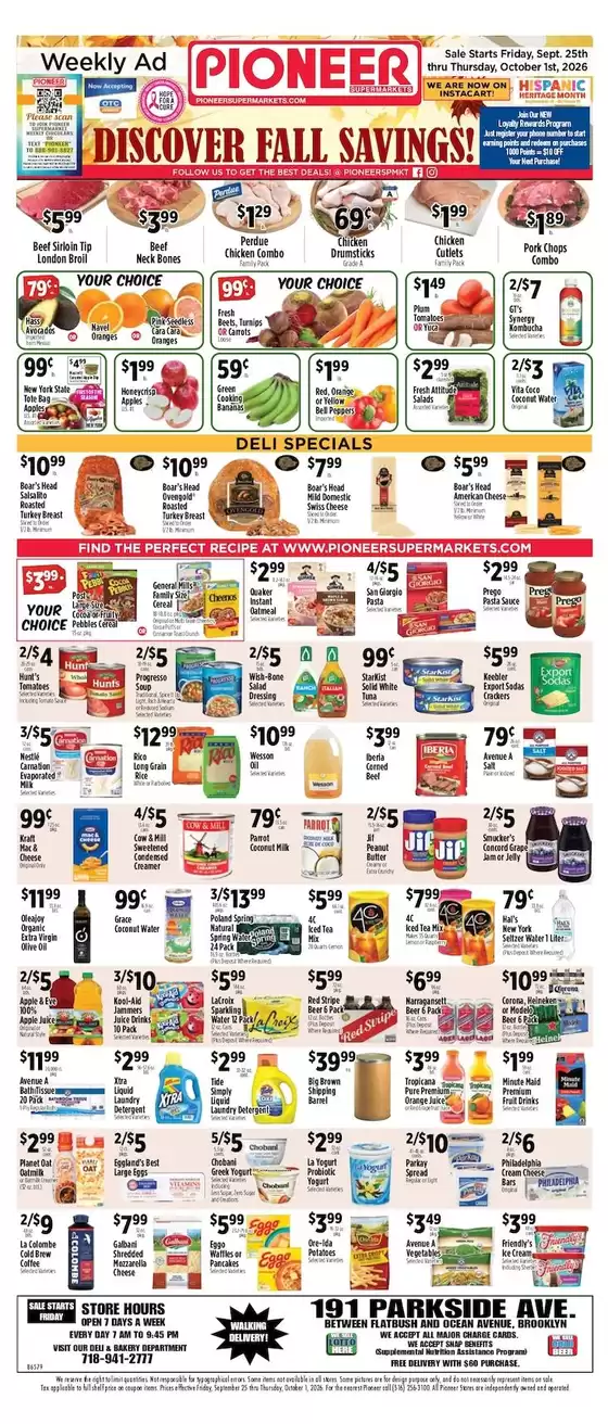 Pioneer Supermarkets catalogue | Save now with our deals | 2026-09-25T00:00:00.000Z - 2026-10-01T00:00:00.000Z