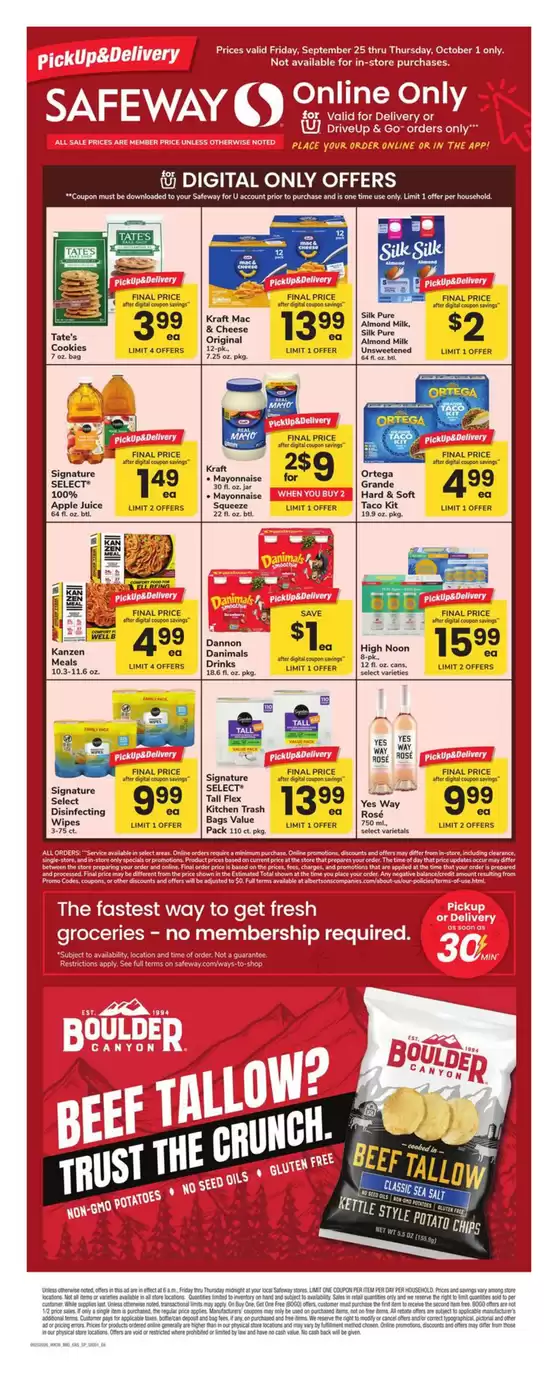 Safeway catalogue in Upper Marlboro MD | Top deals for all customers | 2026-09-25T00:00:00.000Z - 2026-10-01T00:00:00.000Z
