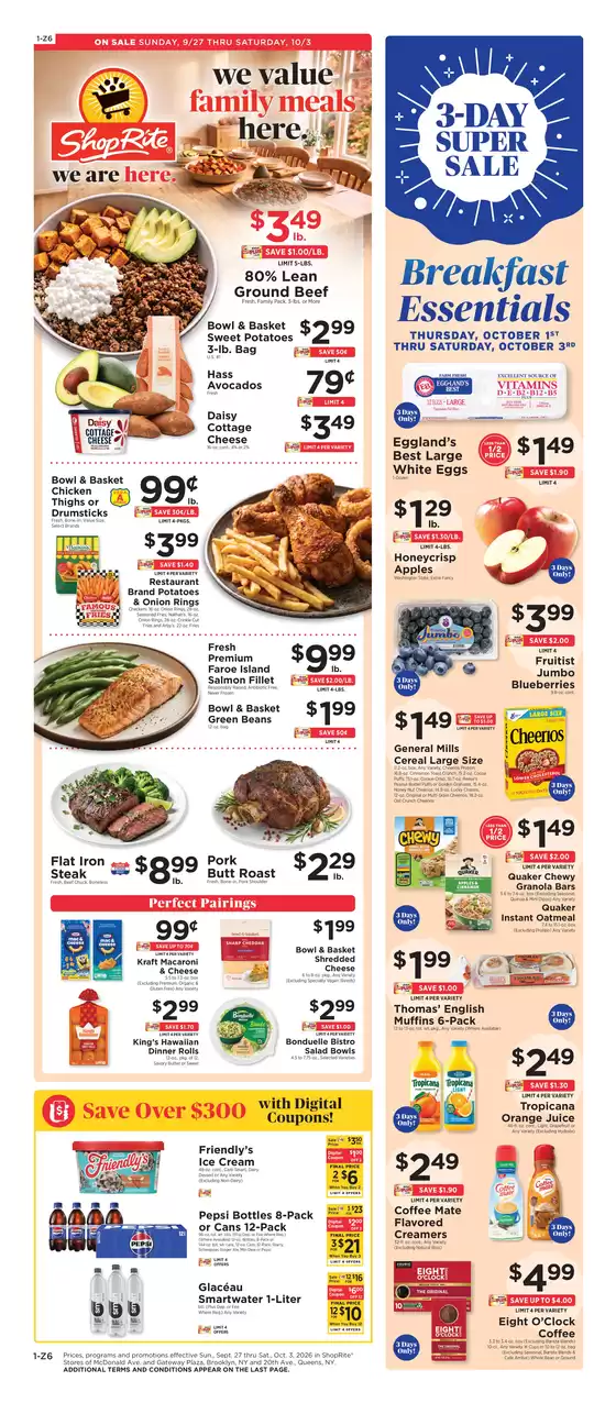 ShopRite catalogue in Tinton Falls NJ | Discover attractive offers | 2026-09-24T00:00:00.000Z - 2026-10-03T00:00:00.000Z