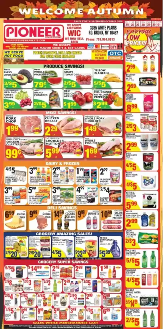 Pioneer Supermarkets catalogue in Passaic NJ | Exclusive deals and bargains | 2026-09-27T00:00:00.000Z - 2026-10-03T00:00:00.000Z