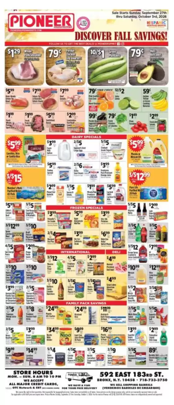 Pioneer Supermarkets catalogue in Passaic NJ | Great discounts on selected products | 2026-09-27T00:00:00.000Z - 2026-10-03T00:00:00.000Z