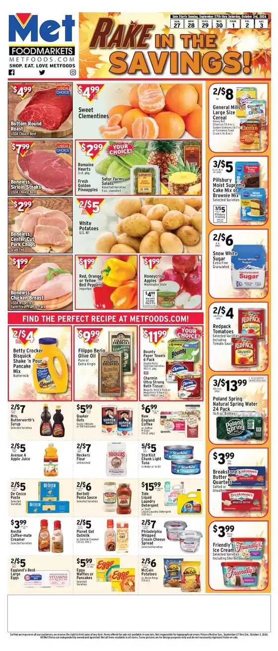 Met Foodmarkets catalogue in Passaic NJ | Discounts and promotions | 2026-09-27T00:00:00.000Z - 2026-10-03T00:00:00.000Z