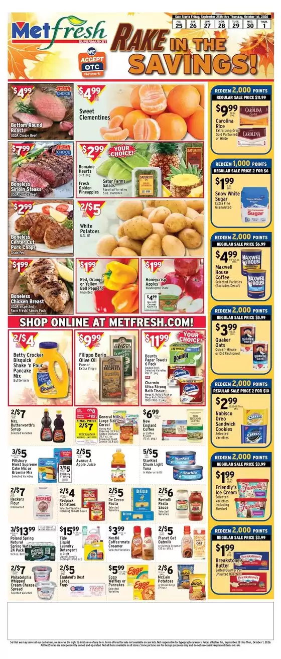Met Foodmarkets catalogue in Mamaroneck NY | Great offer for all customers | 2026-09-25T00:00:00.000Z - 2026-10-01T00:00:00.000Z