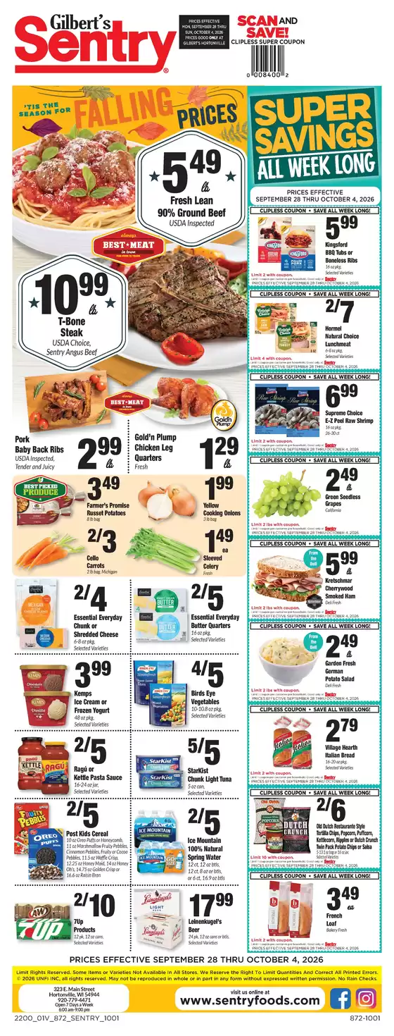 Sentry catalogue in Kimberly WI | Weekly Ad | 2026-09-28T00:00:00.000Z - 2026-10-04T00:00:00.000Z