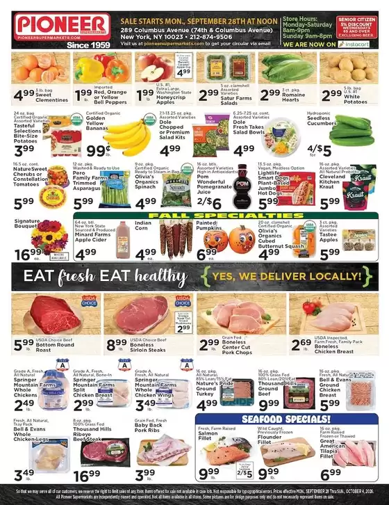 Pioneer Supermarkets catalogue in Garfield NJ | Pioneer Supermarkets weekly ad | 2026-09-28T00:00:00.000Z - 2026-10-04T00:00:00.000Z