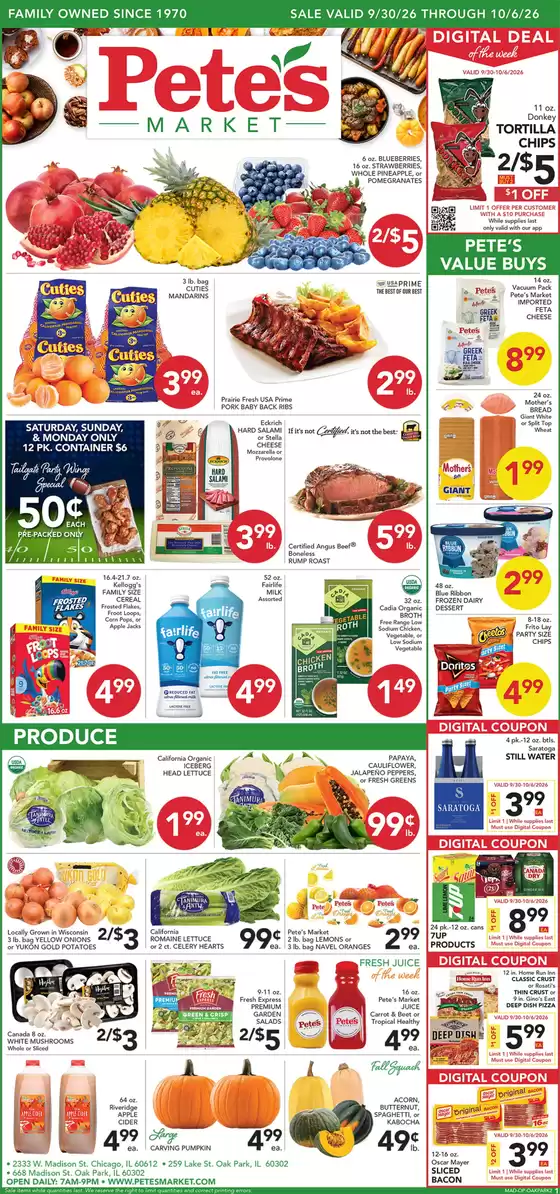 Pete's Fresh Market catalogue in Chicago IL | Current special promotions | 2026-09-30T00:00:00.000Z - 2026-10-06T00:00:00.000Z