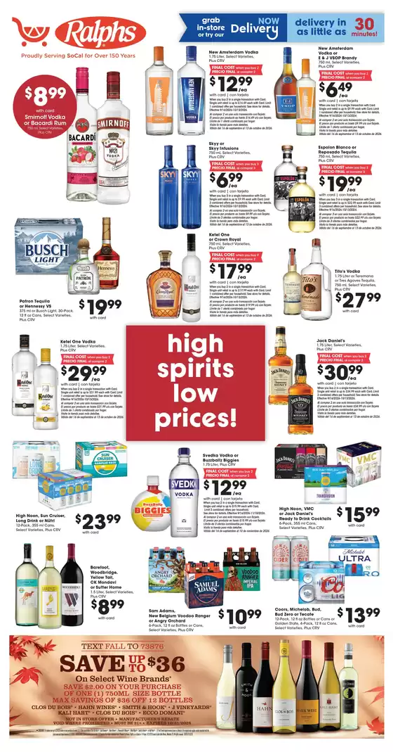 Ralphs catalogue in Paramount CA | Top offers for all bargain hunters | 2026-09-30T00:00:00.000Z - 2026-10-07T00:00:00.000Z