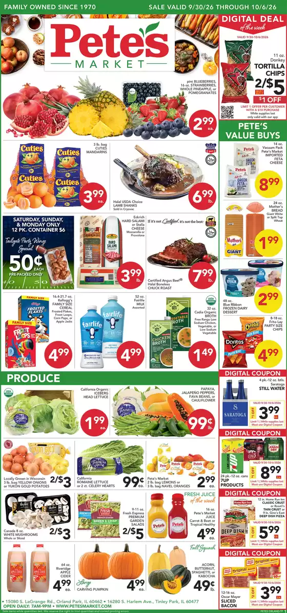 Pete's Fresh Market catalogue in Bolingbrook IL | Our best bargains | 2026-09-30T00:00:00.000Z - 2026-10-06T00:00:00.000Z